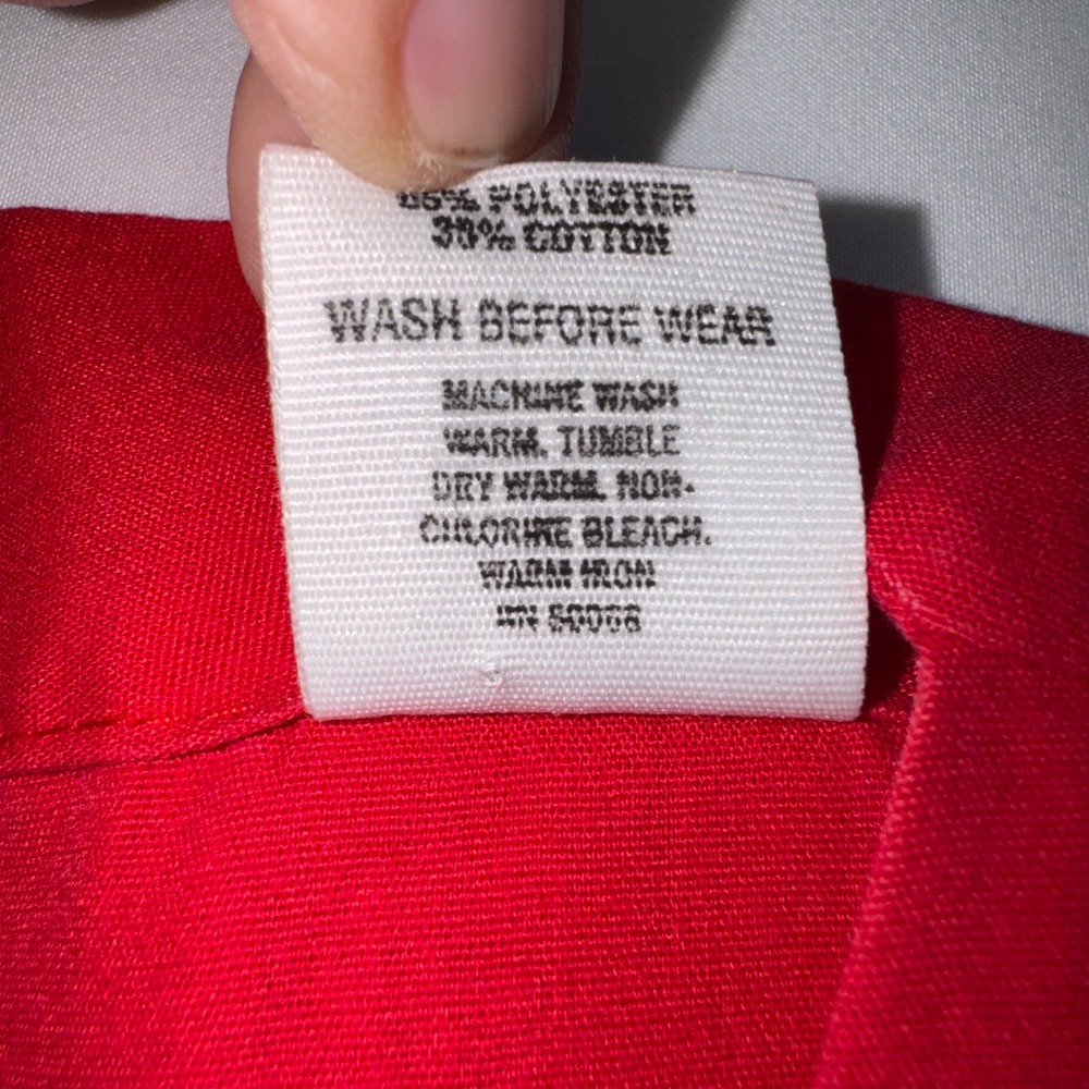 Vintage Kmart Employee Uniform Vest Red Todd Uniforms Size 1X Retro Retail Logo - Picture 10 of 15